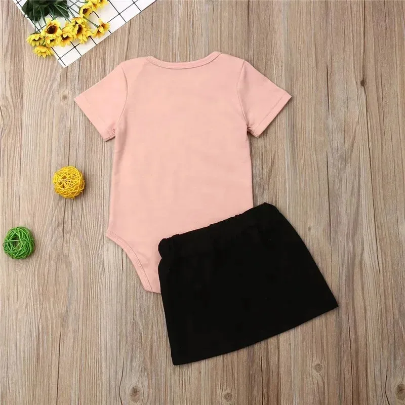 مجموعة اروين التجاريهARWEN&AJH GROUP  New Hot Selling Children's Clothing Female European And American Short Sleeve Letter Brother Sister Outfit