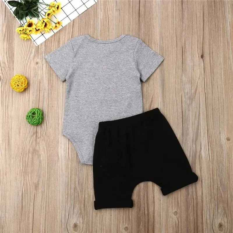 مجموعة اروين التجاريهARWEN&AJH GROUP  New Hot Selling Children's Clothing Female European And American Short Sleeve Letter Brother Sister Outfit