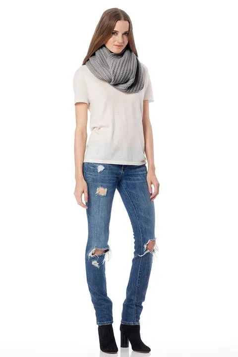 360 Cashmere - Karen Cashmere Scarf in Mid Heather Grey