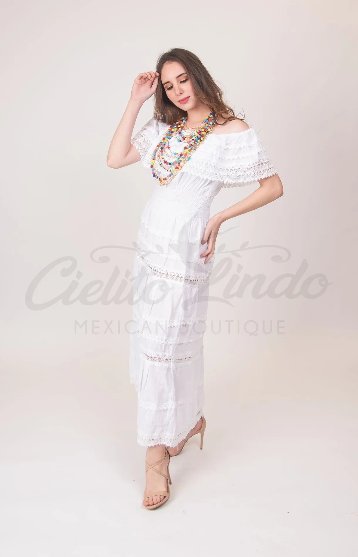 Adalia Maxi Dress White