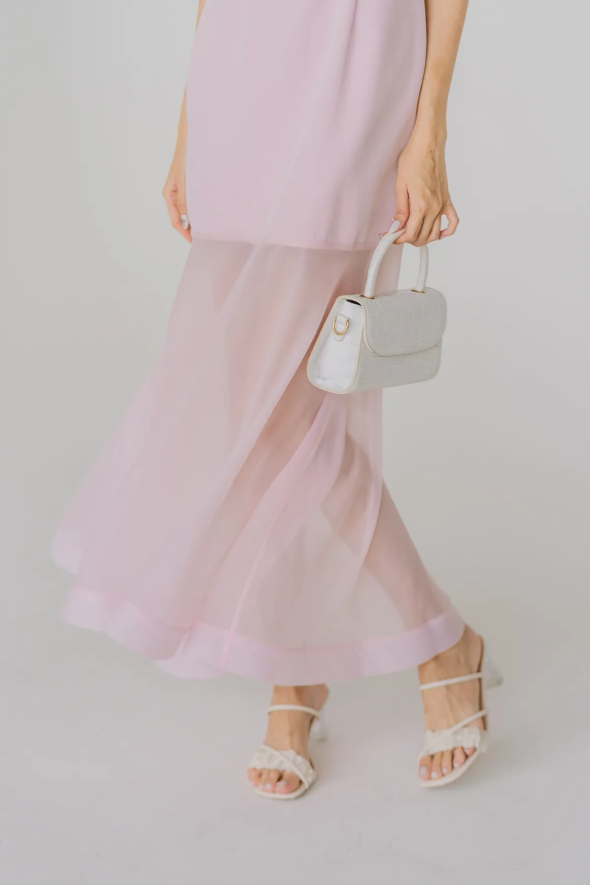 Adrienne Mesh Maxi Dress (Pink)