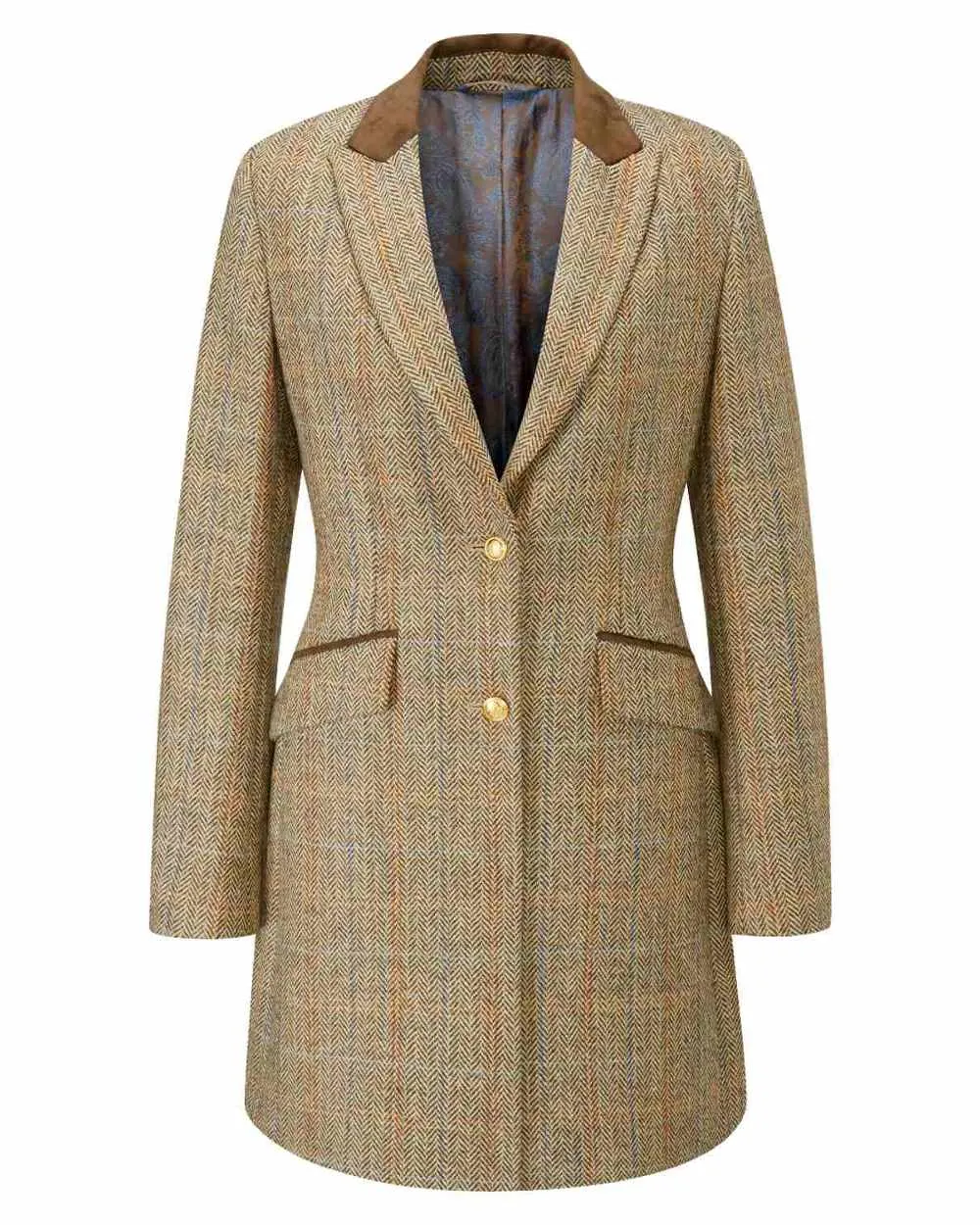 Alan Paine Surrey Mid-Thigh Tweed Coat