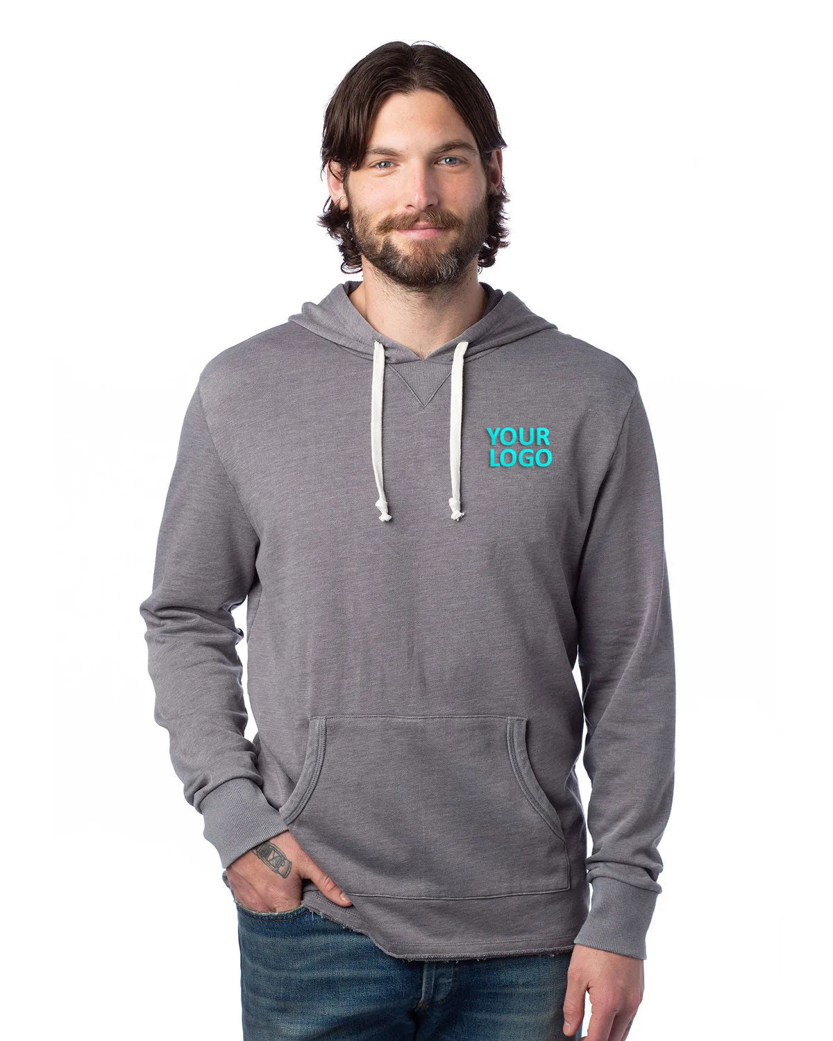 Alternative Men's School Yard Pullover Hoodie, Nickel