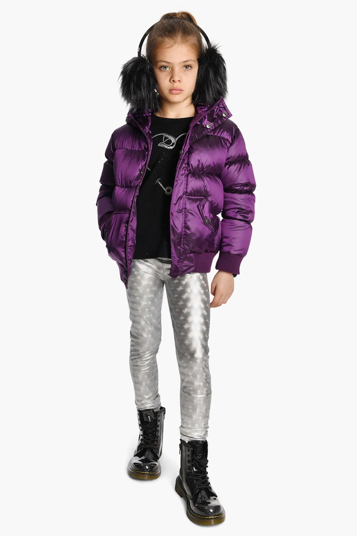 Appaman Grape Puffy Girls Coat