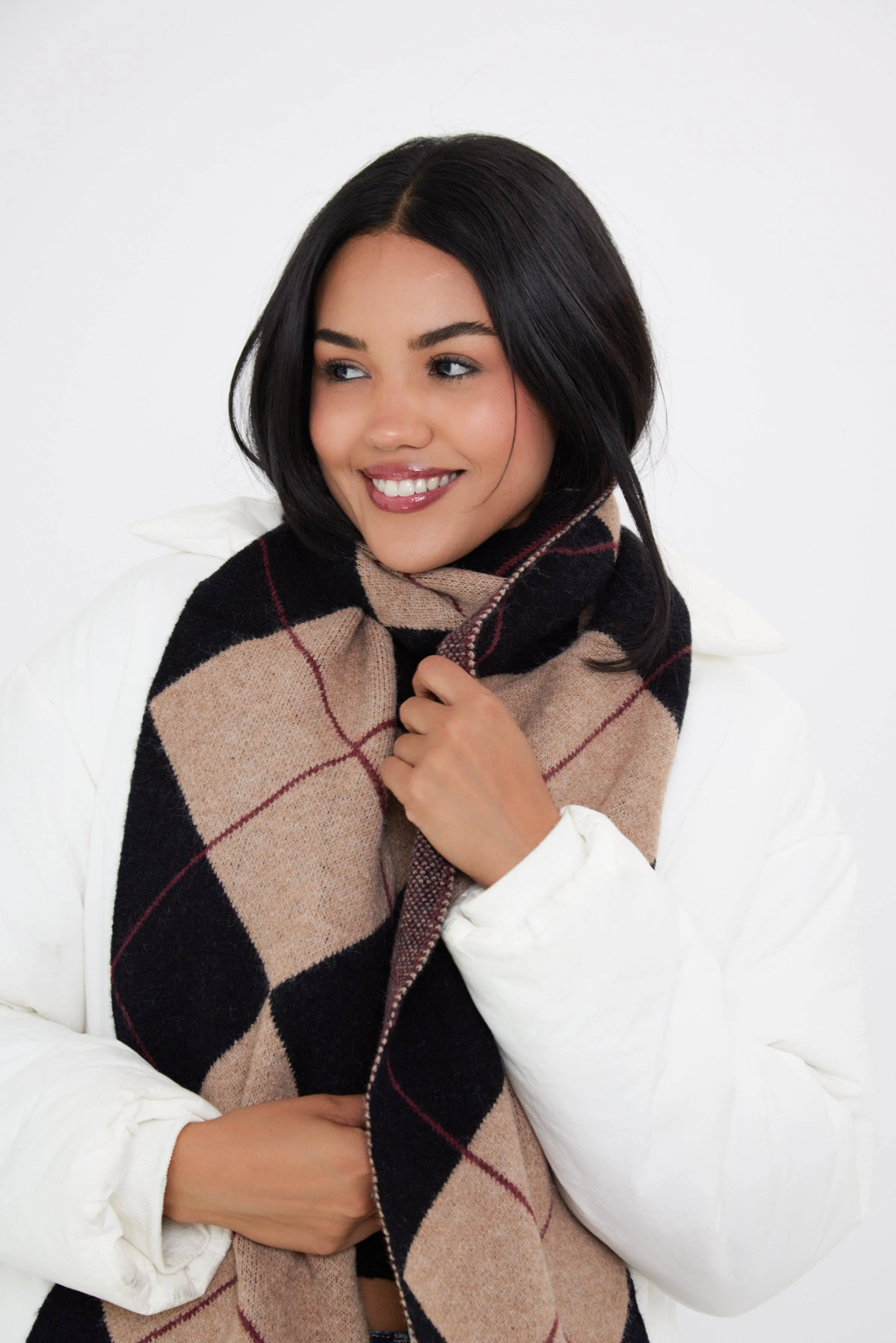 Argyle Knit Scarf