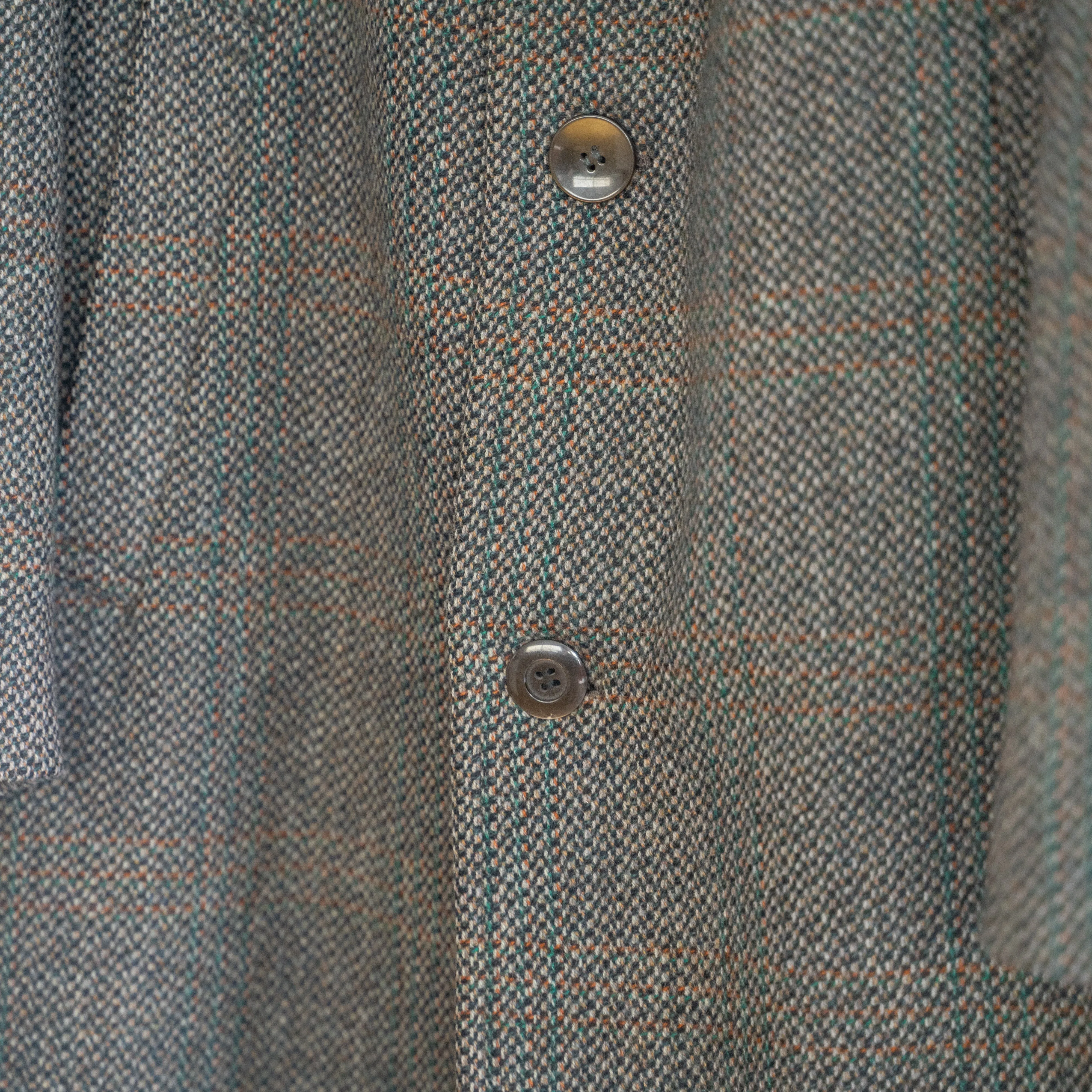 around 1970s Europe tweed coat 'discreet checked pattern'