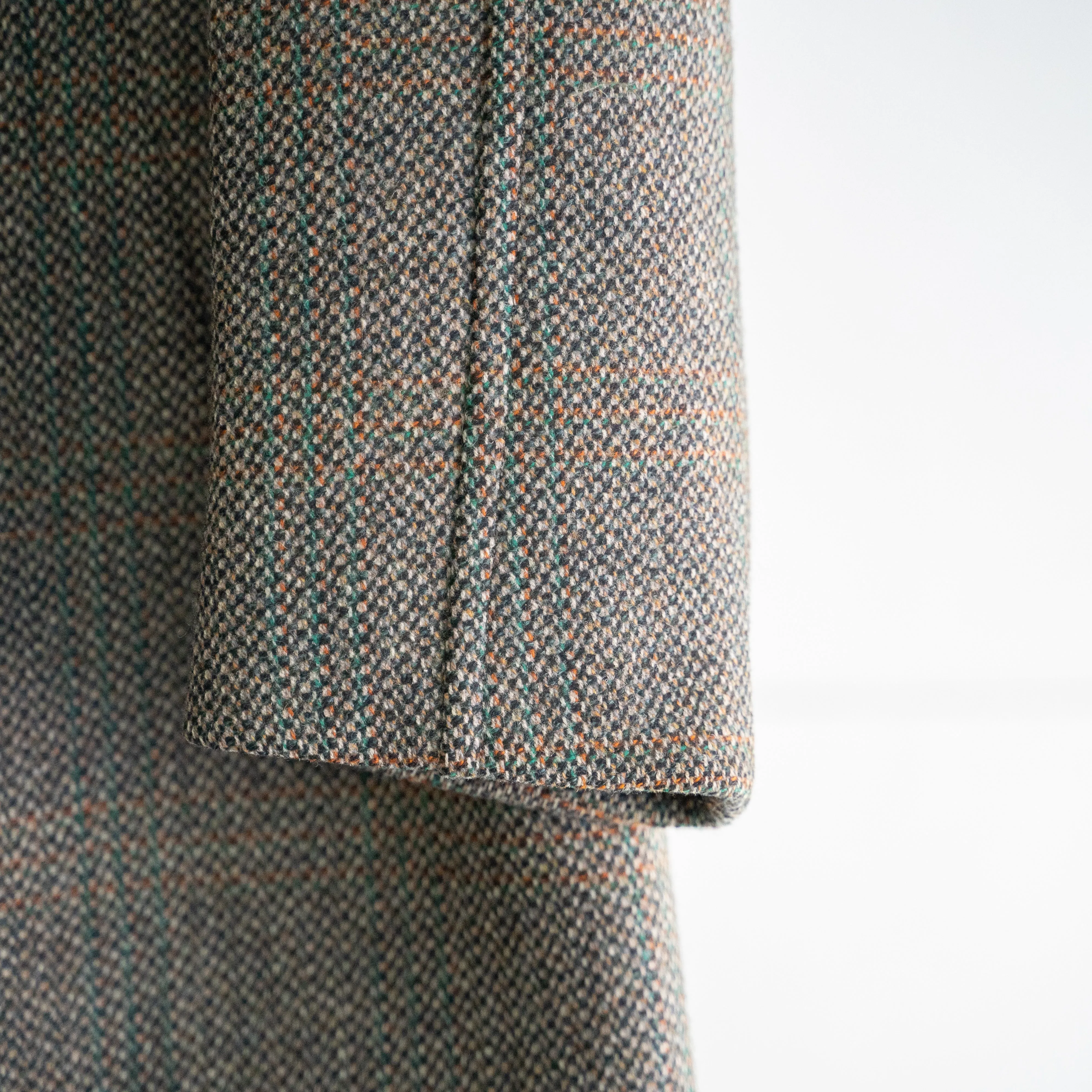 around 1970s Europe tweed coat 'discreet checked pattern'