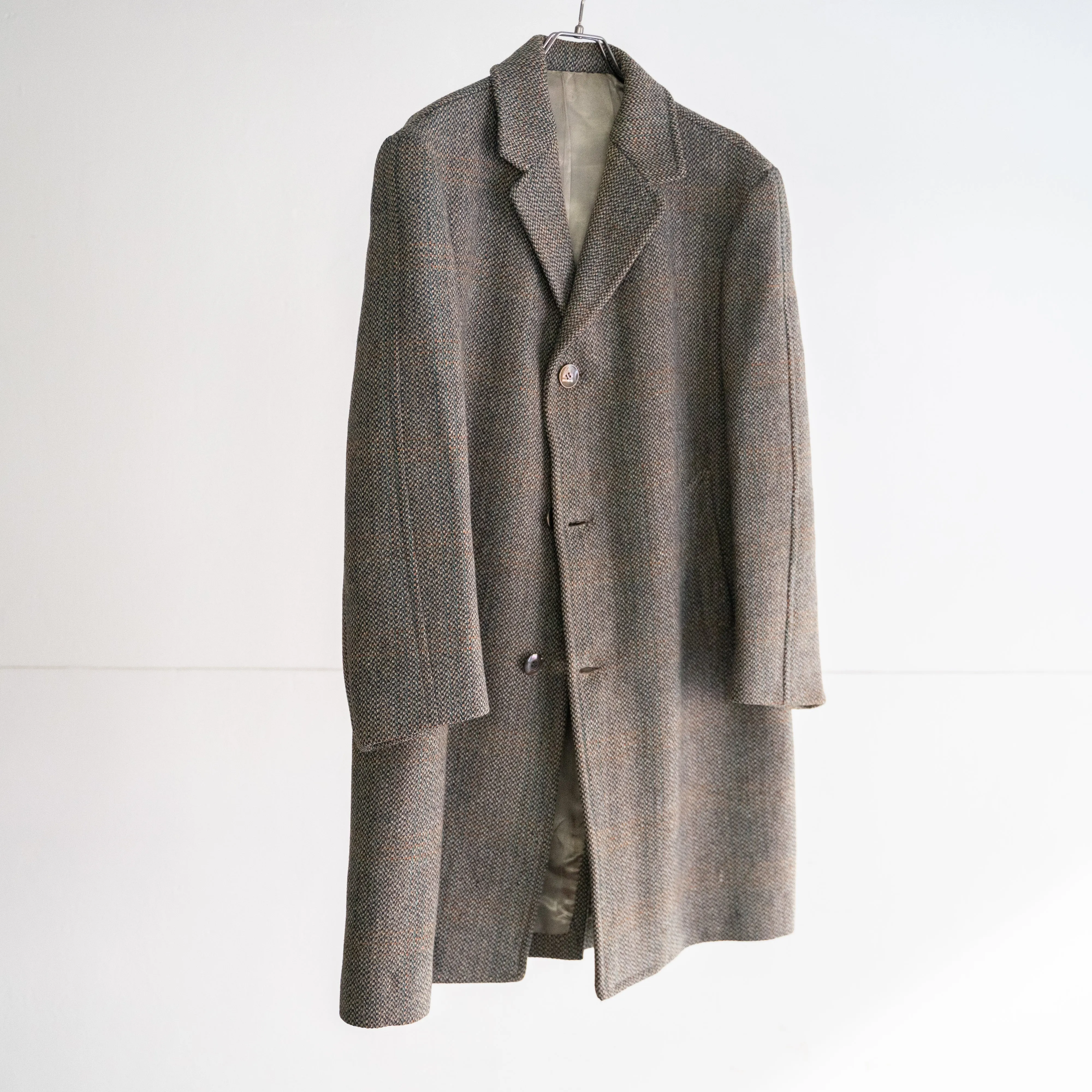 around 1970s Europe tweed coat 'discreet checked pattern'