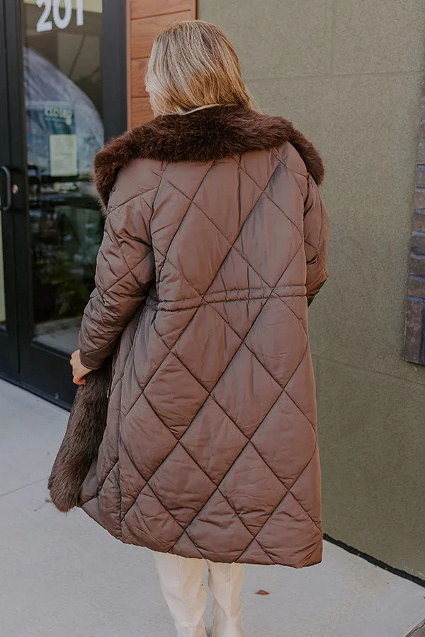 Aspen Mornings Puffer Coat in Chestnut