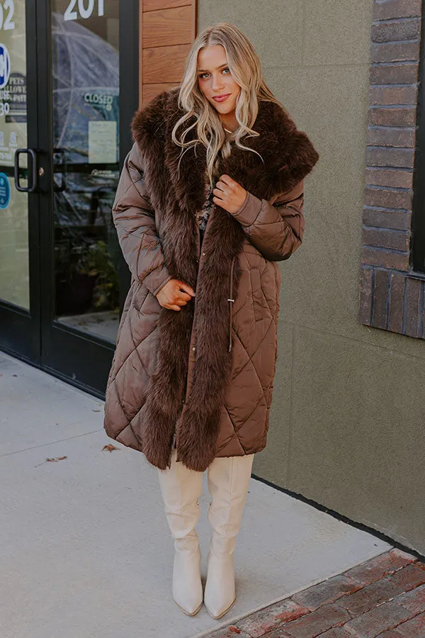 Aspen Mornings Puffer Coat in Chestnut