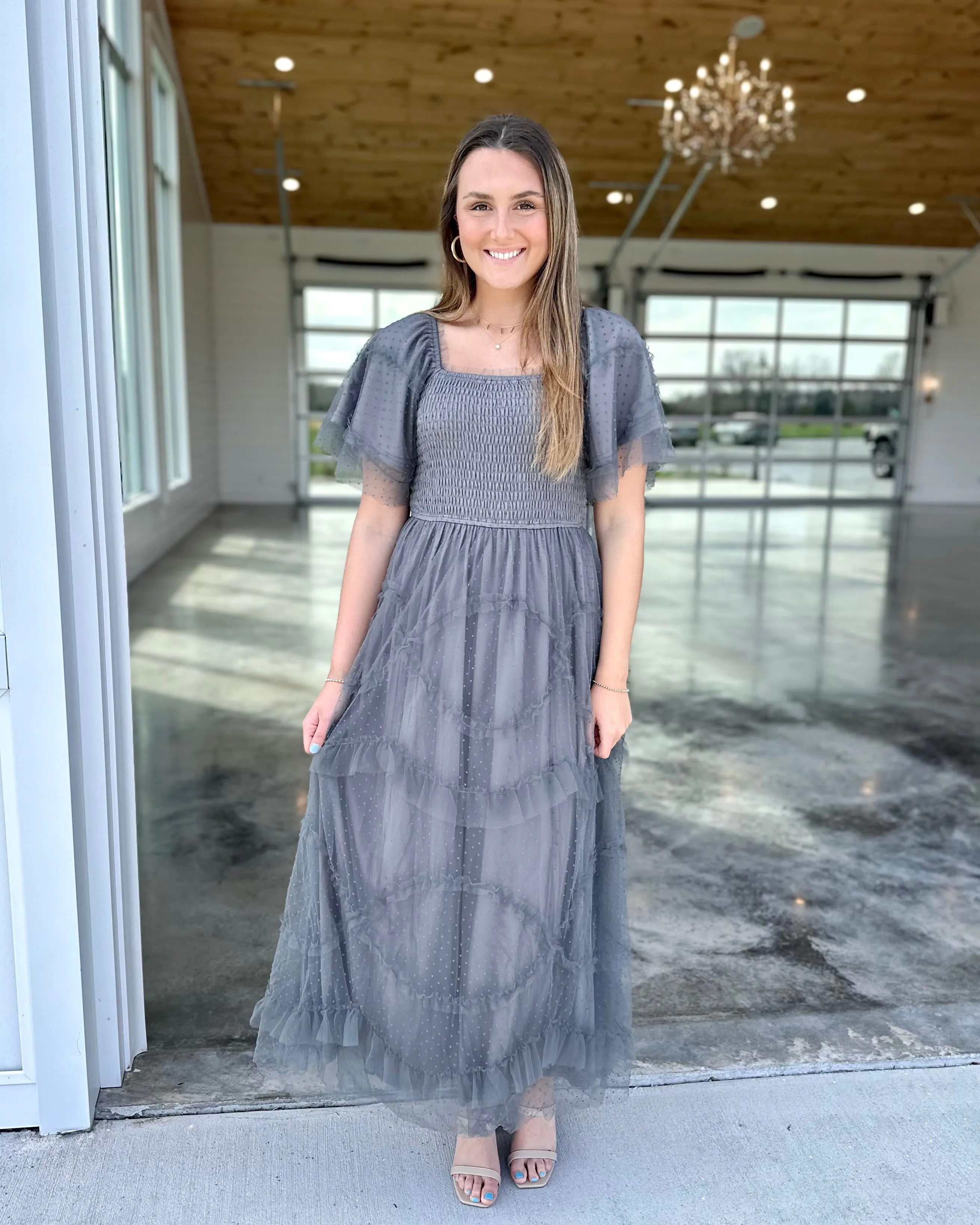 Authentic Power Grey Maxi Dress