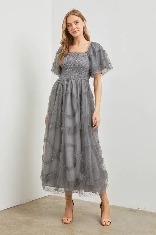 Authentic Power Grey Maxi Dress