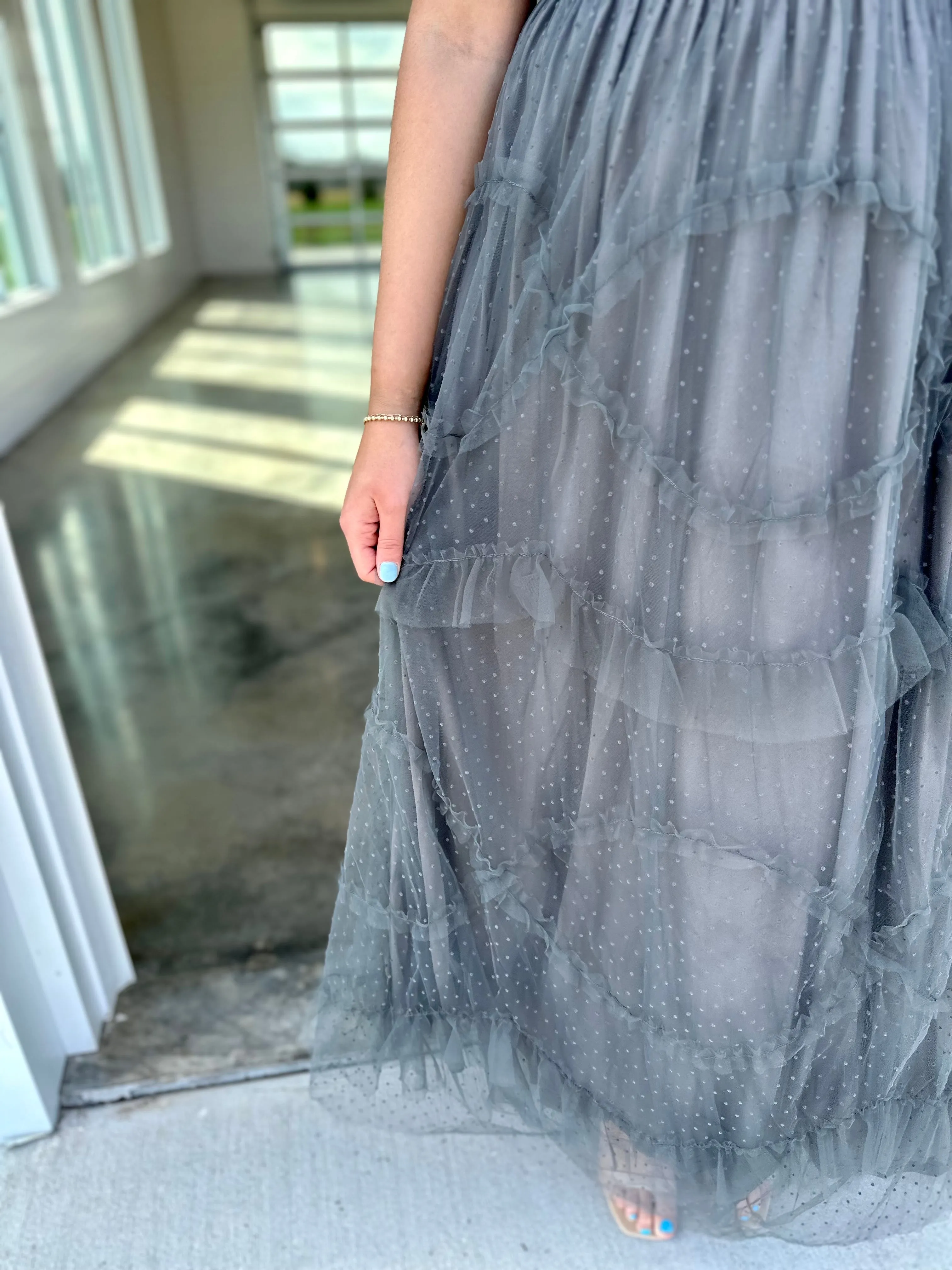 Authentic Power Grey Maxi Dress