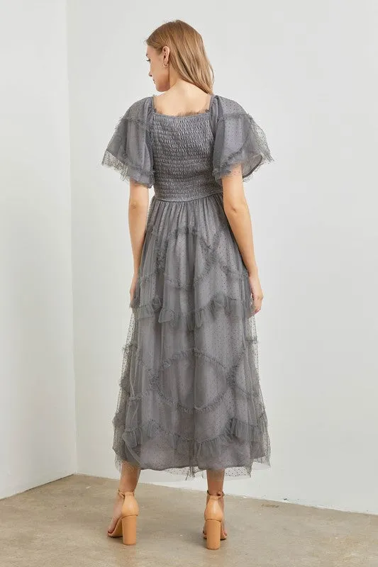 Authentic Power Grey Maxi Dress