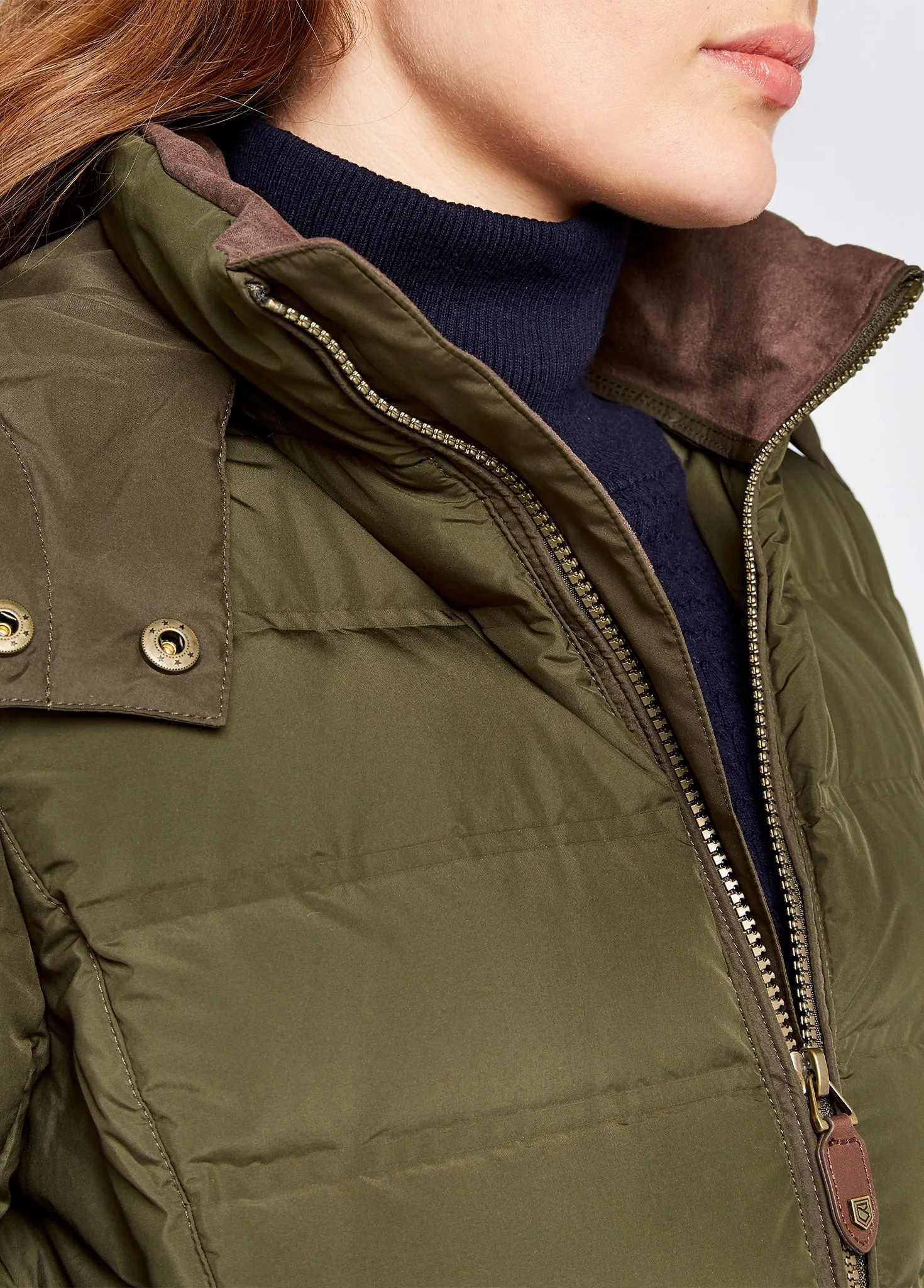 Ballybrophy Quilted Down Jacket - Olive