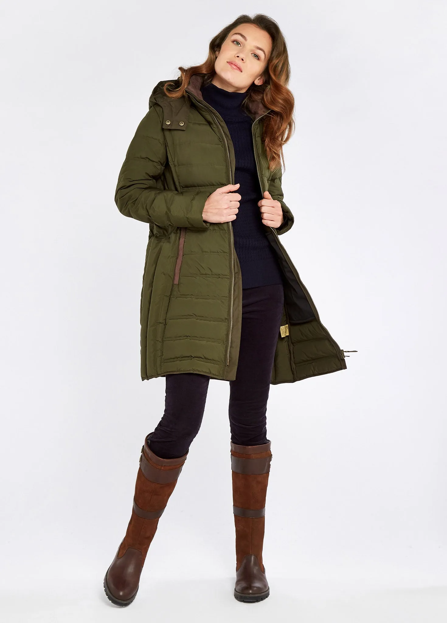 Ballybrophy Quilted Down Jacket - Olive