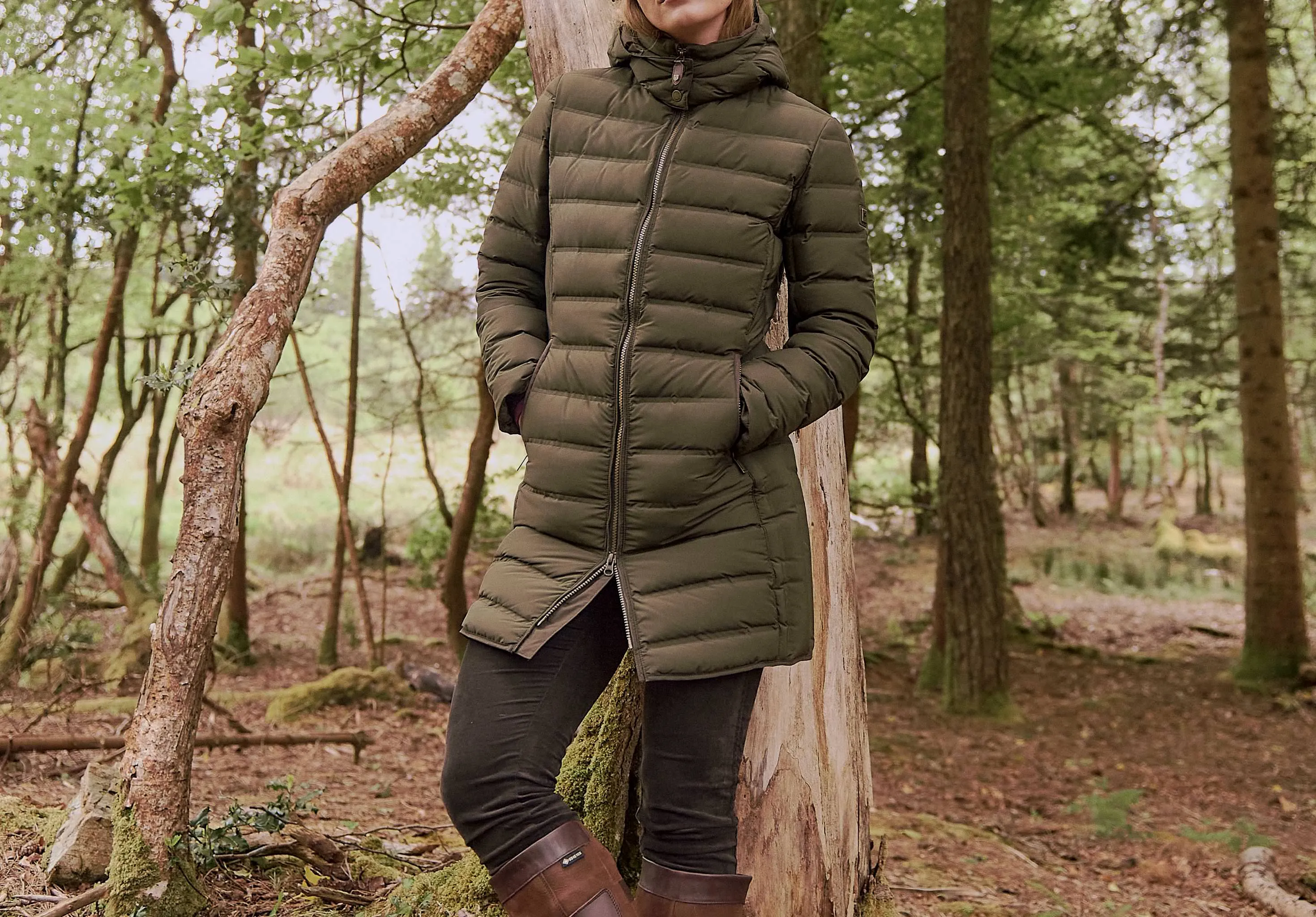 Ballybrophy Quilted Down Jacket - Olive