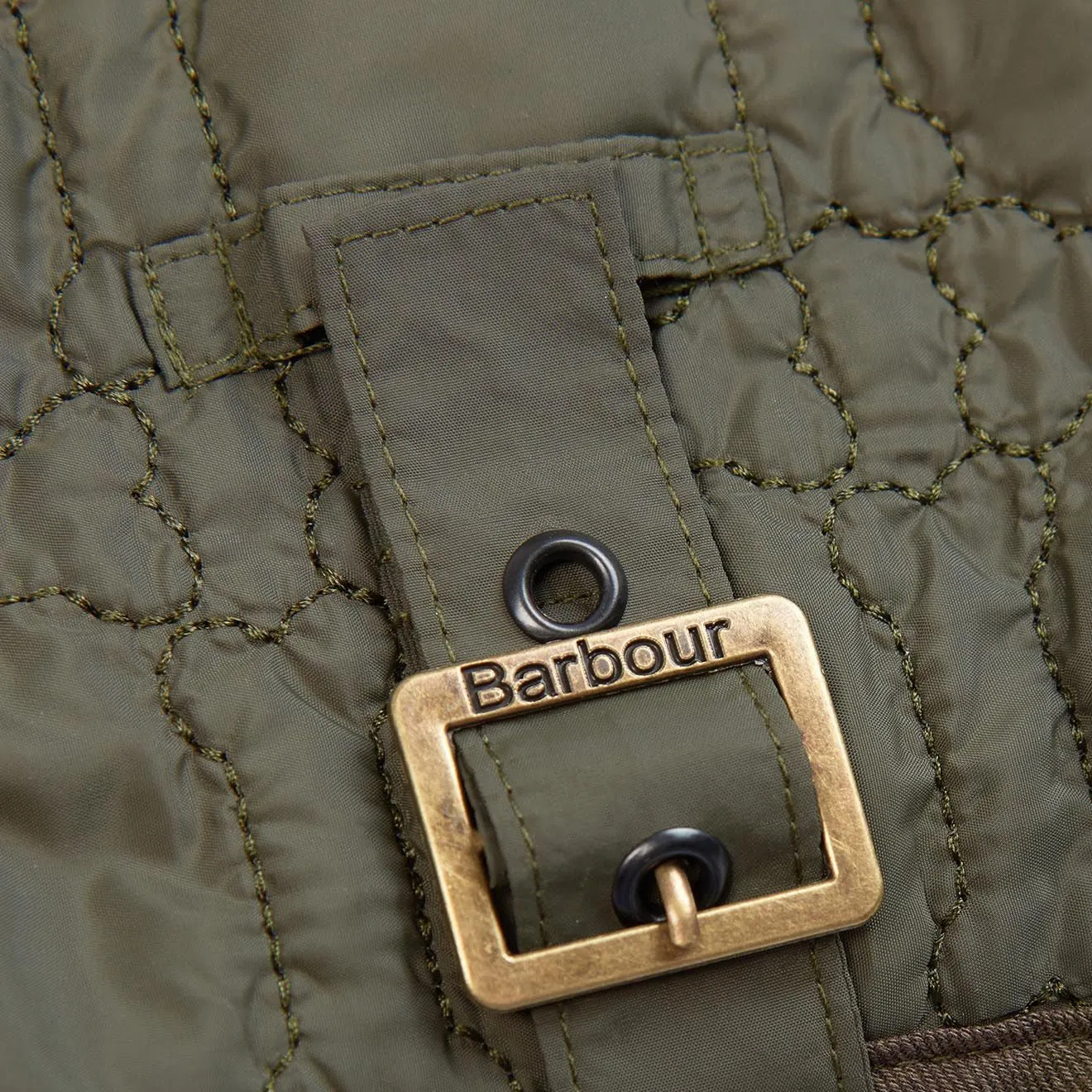 Barbour Dog Bone Quilted Dog Coat Dark Olive