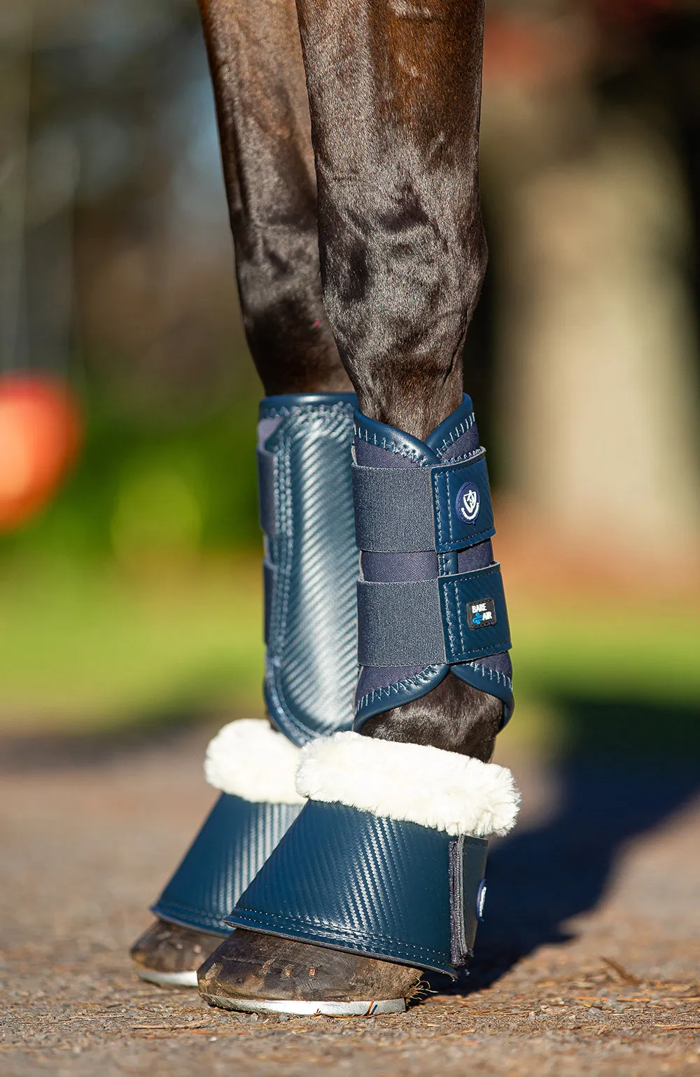 BARE Horse Wear - AIRFLOW Carbon Brushing Boots - Navy