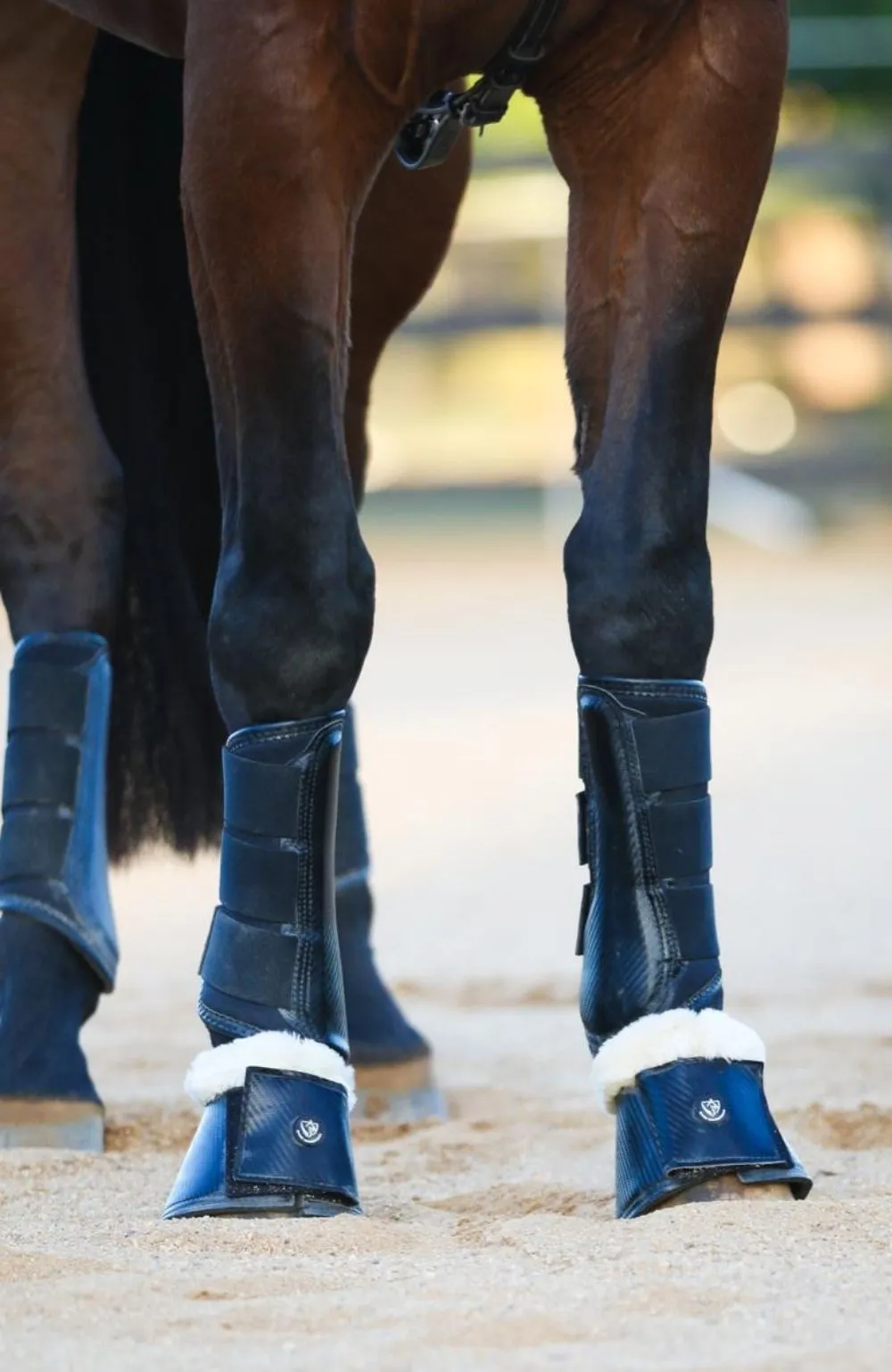 BARE Horse Wear - AIRFLOW Carbon Brushing Boots - Navy