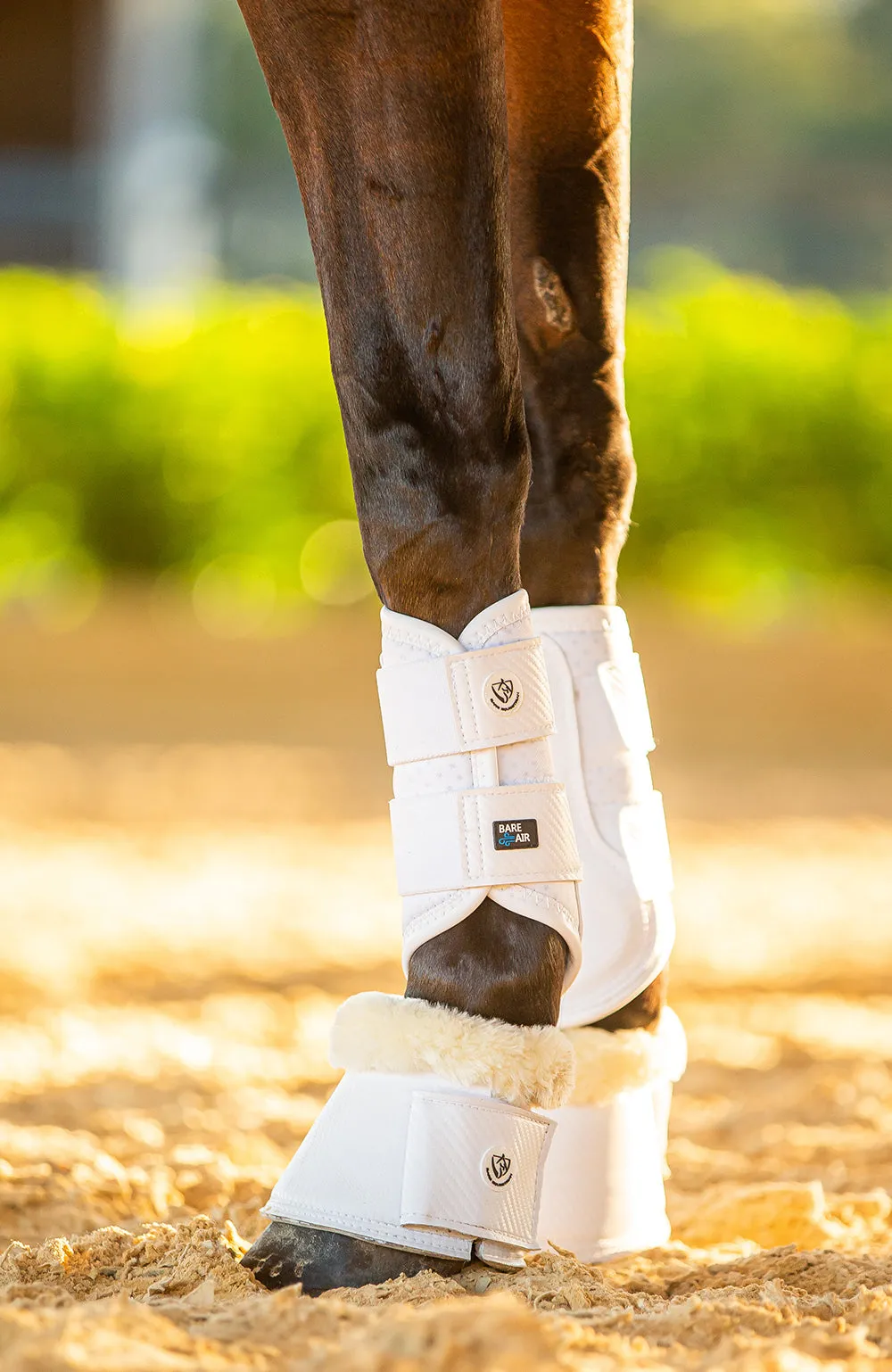 BARE Horse Wear - AIRFLOW Carbon Brushing Boots - White