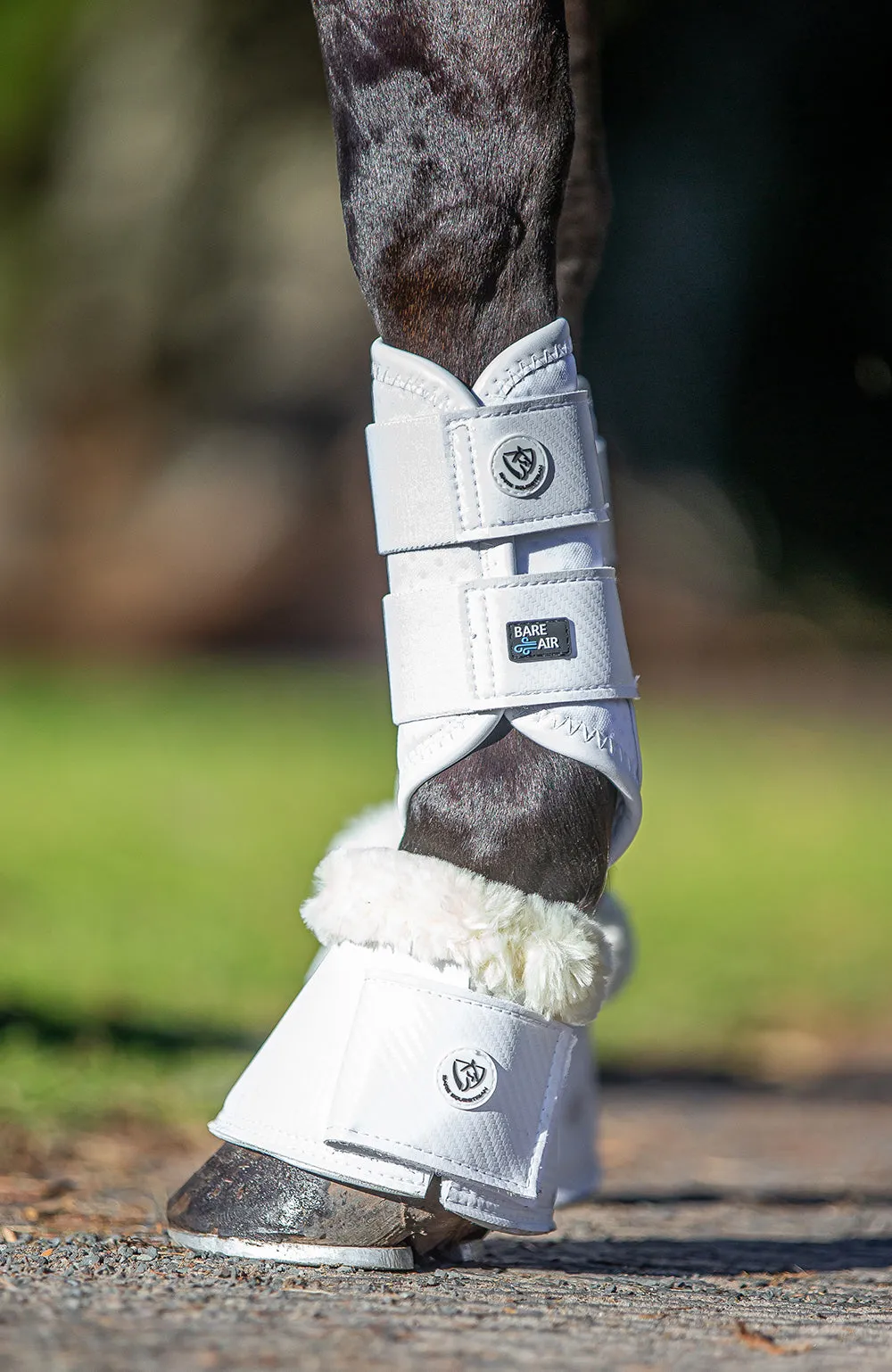 BARE Horse Wear - AIRFLOW Carbon Brushing Boots - White