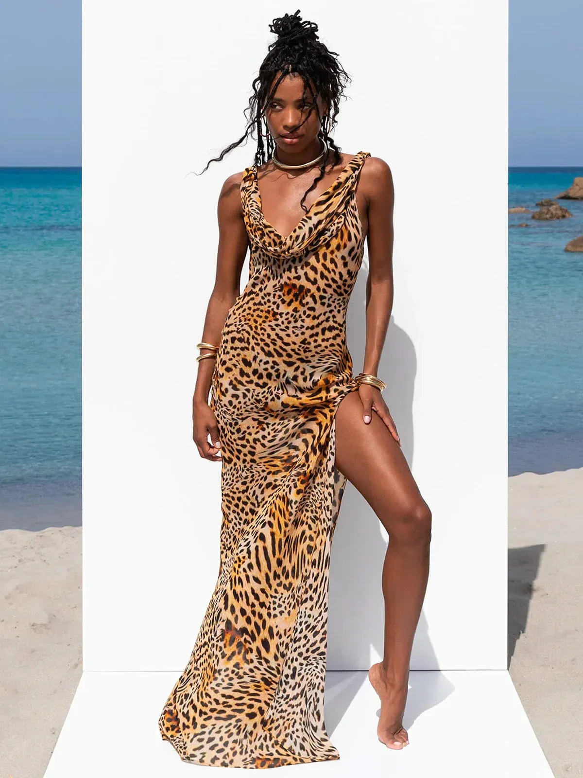 Beachwear Mesh Maxi Dress for Holidays