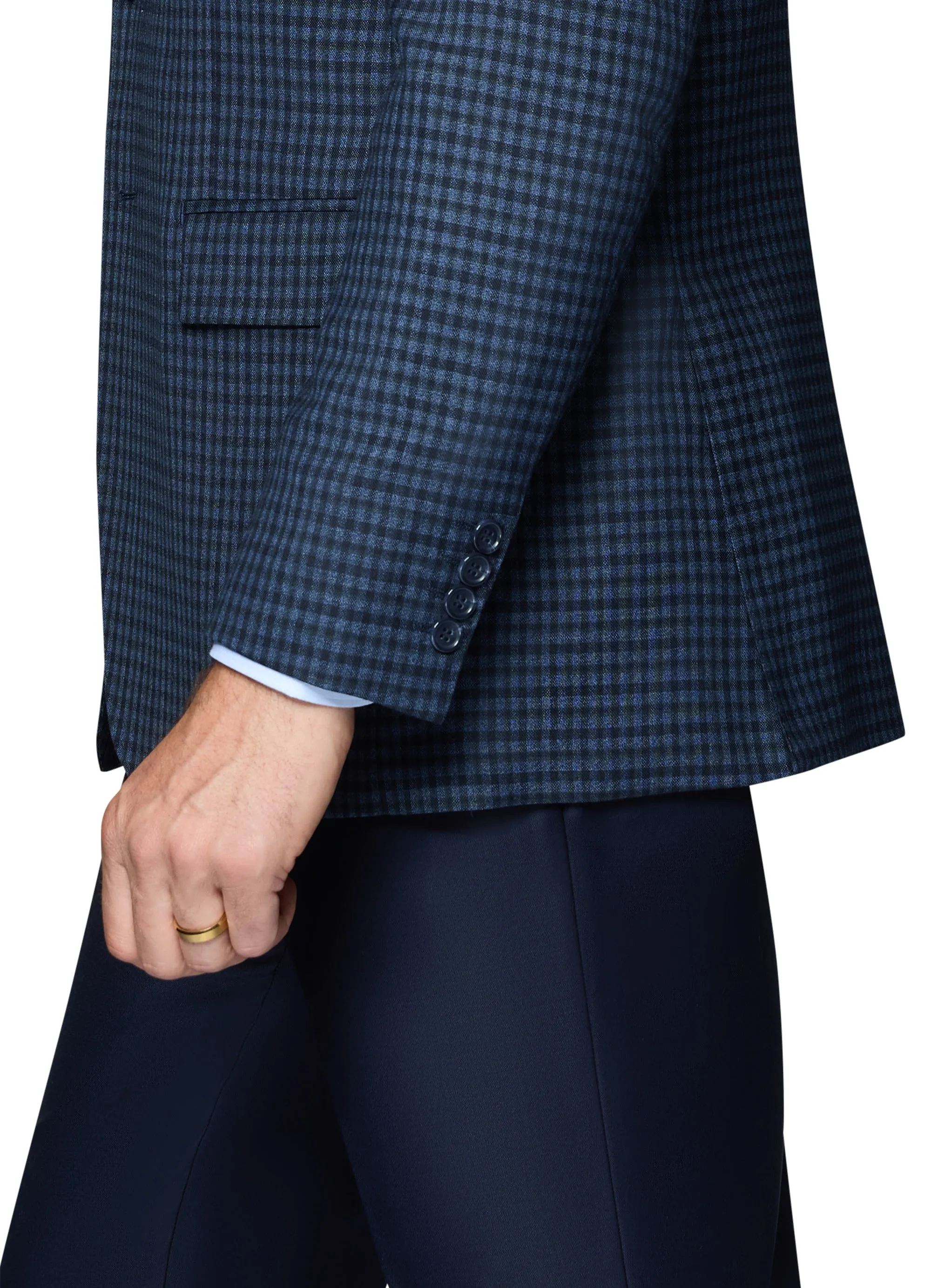 Berragamo Wool Sport Coat Modern Fit - Blue Check