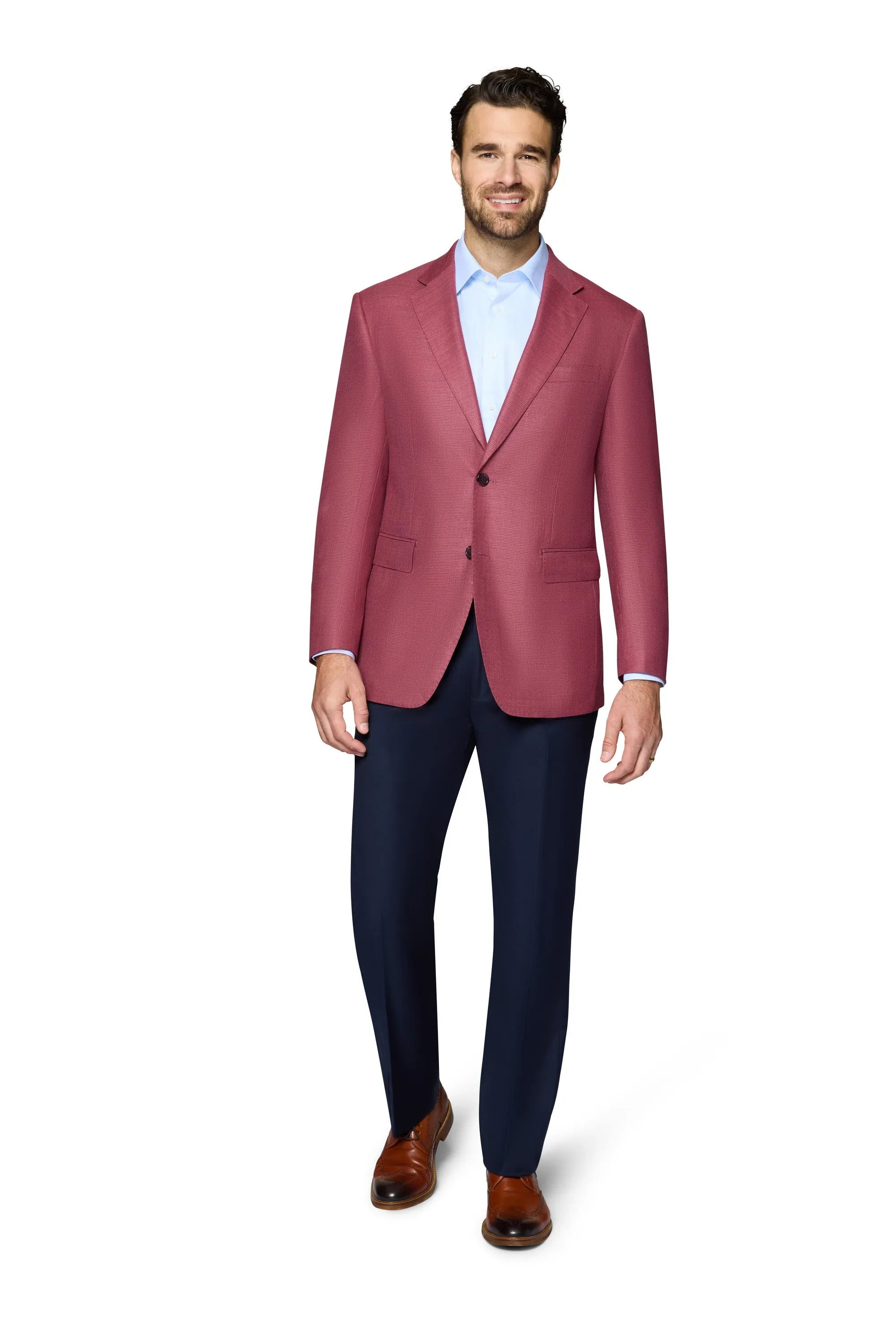 Berragamo Wool Sport Coat Modern Fit - Raspberry