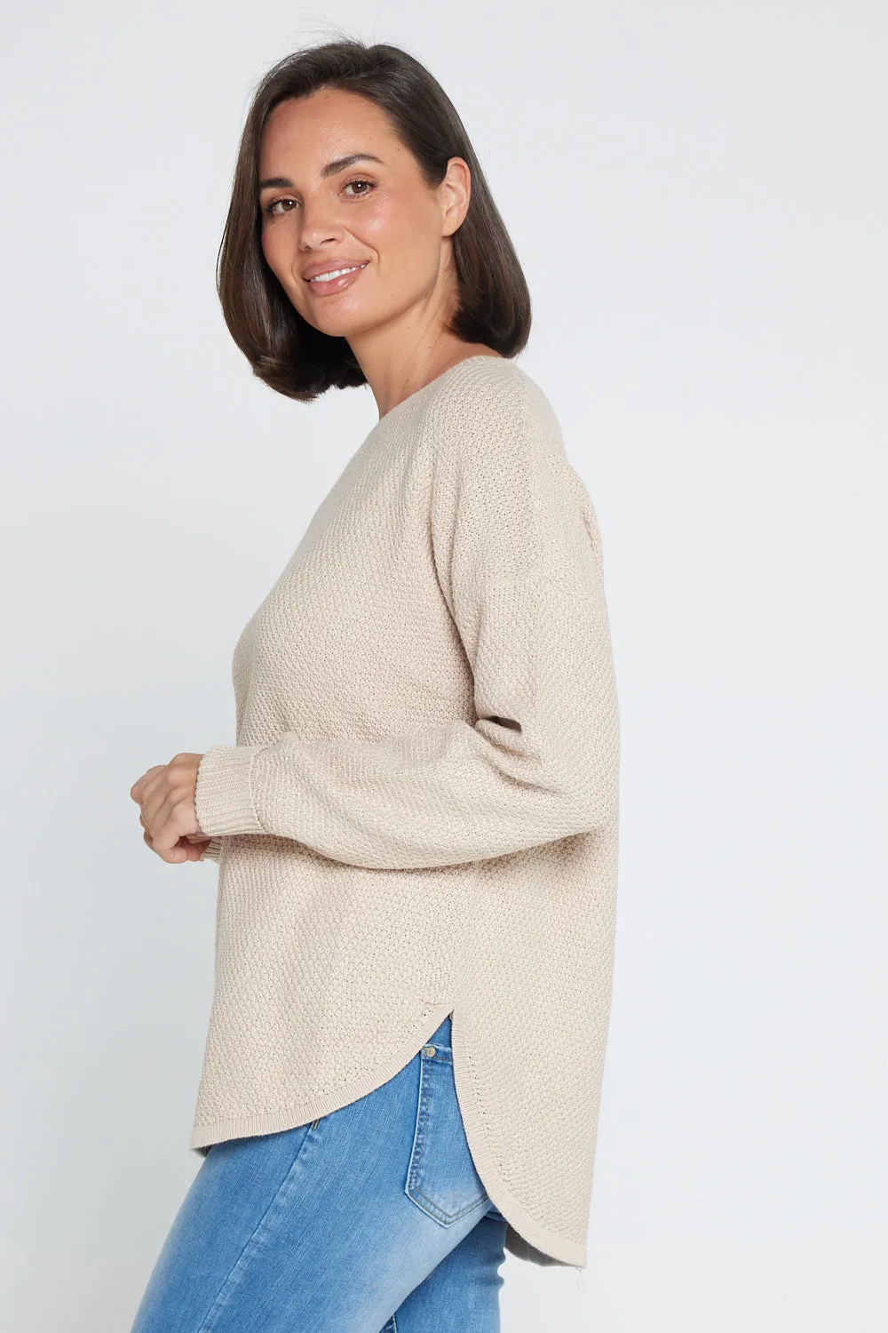 Brenda Waffle Knit - Beige