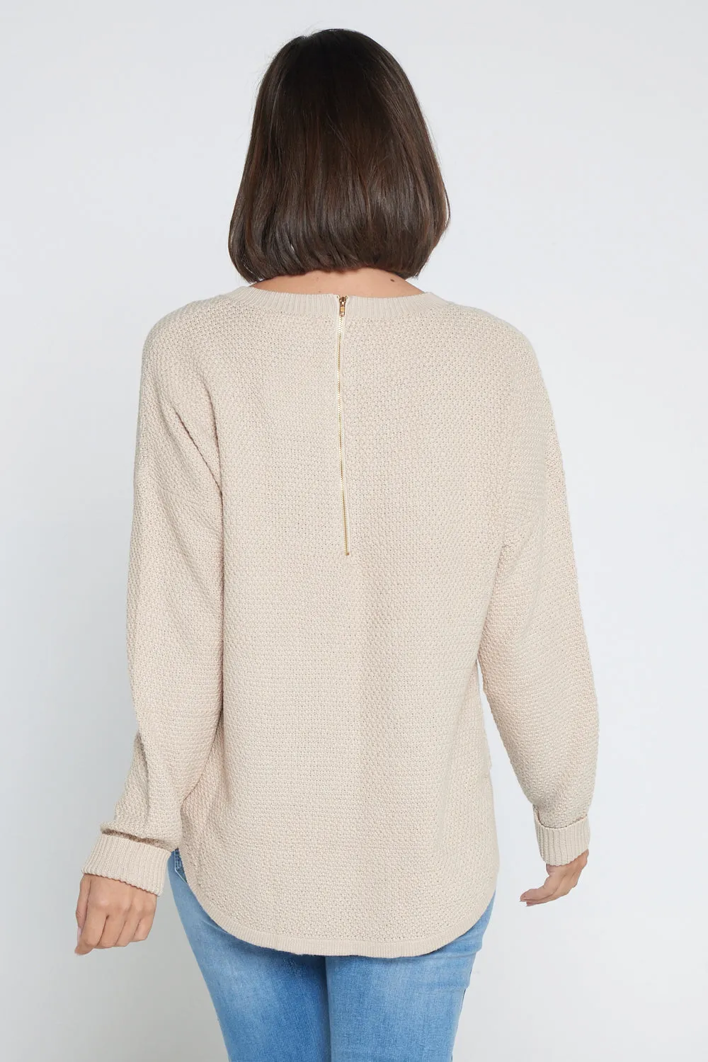 Brenda Waffle Knit - Beige