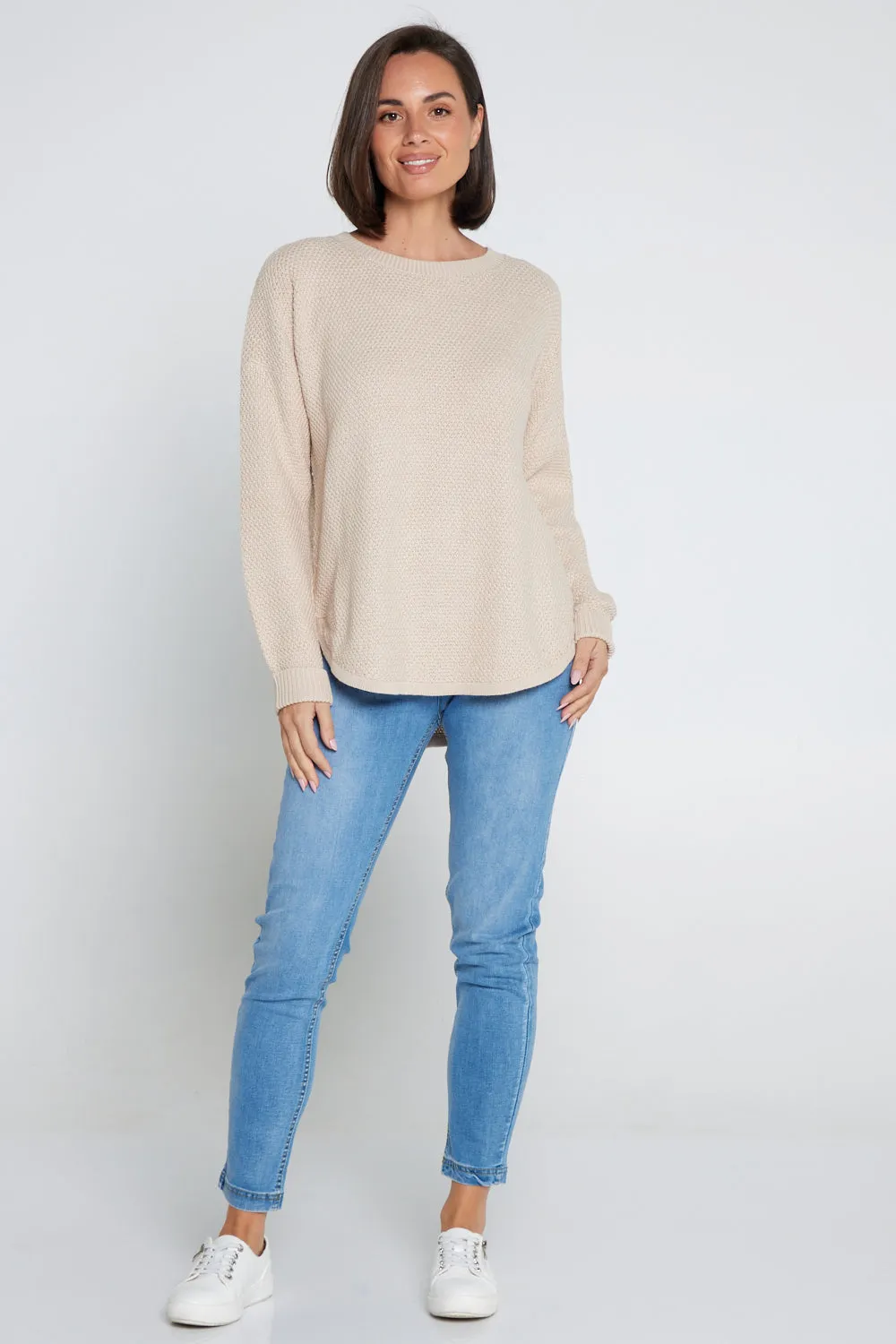 Brenda Waffle Knit - Beige