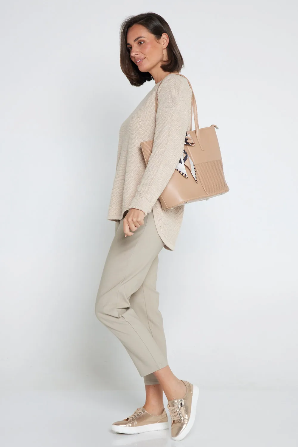 Brenda Waffle Knit - Beige