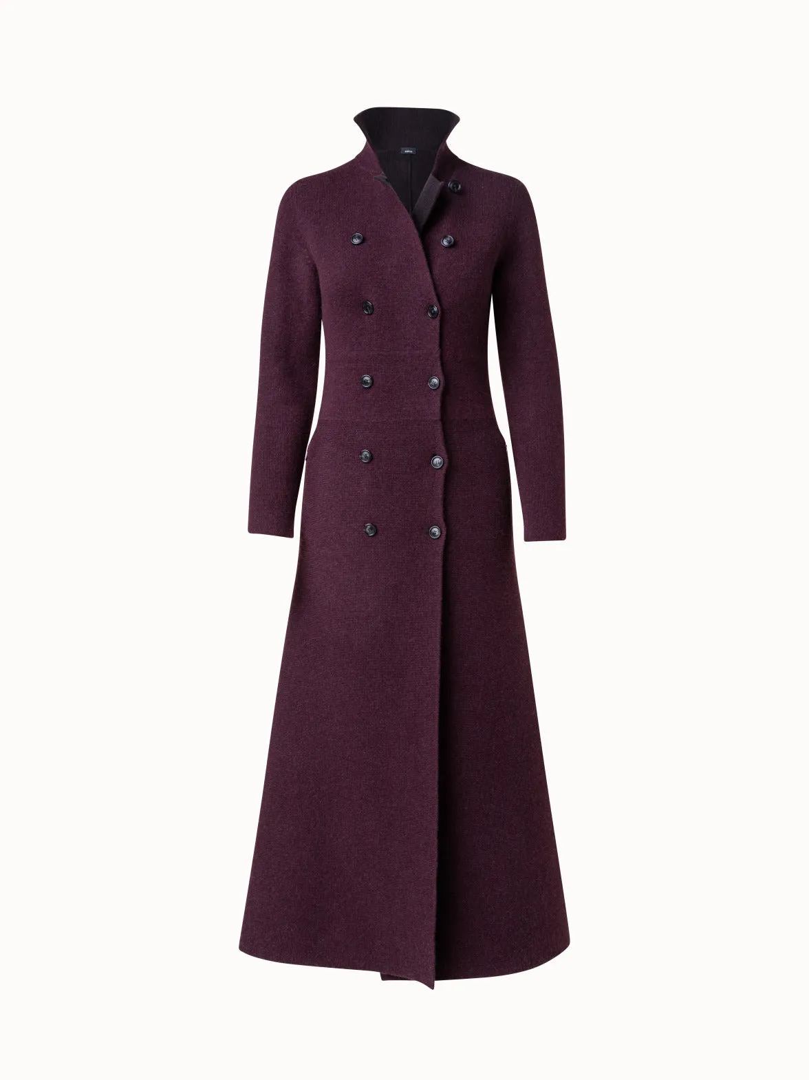 Cashmere Double-Face Knit Maxi Coat