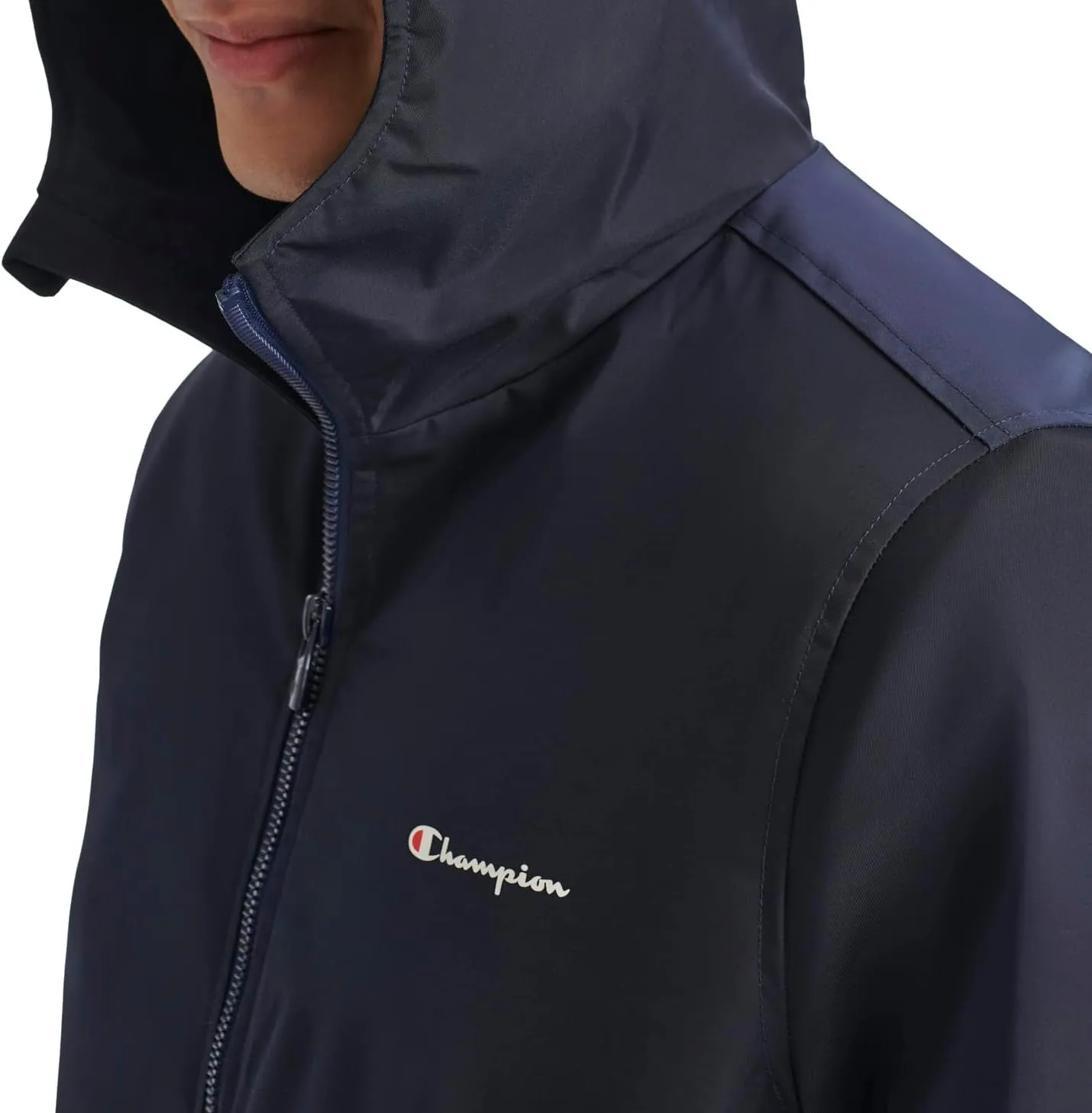 Champion Men's Full-Length Sideline Hooded Jacket with Quilted Lining