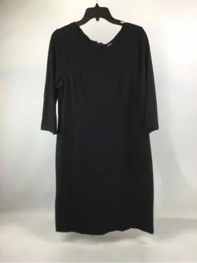 Chico's Size 1 Black Knit 3/4 Sleeve Dress