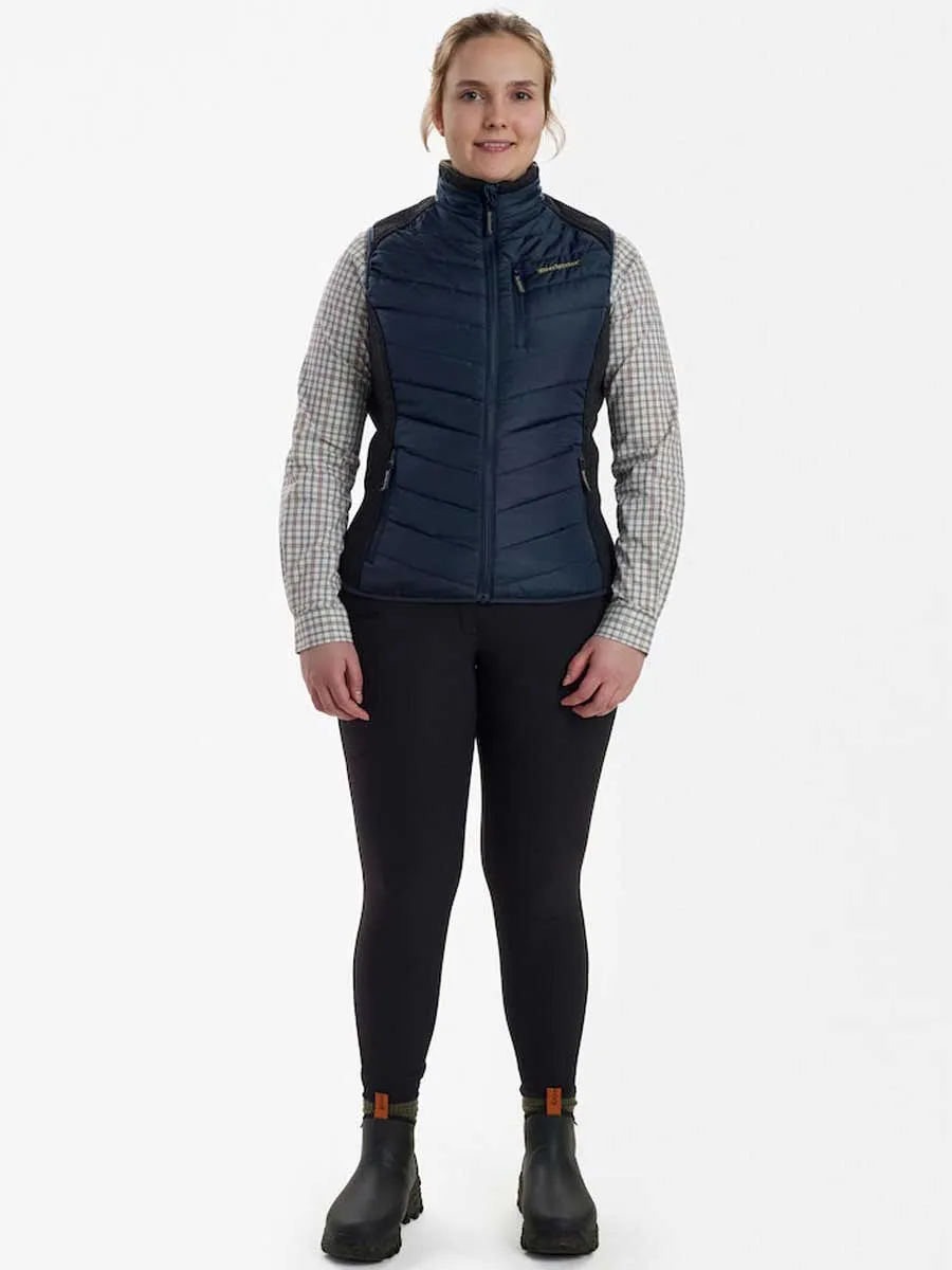 DEERHUNTER Lady Caroline Padded Waistcoat with Knit - Dark Blue