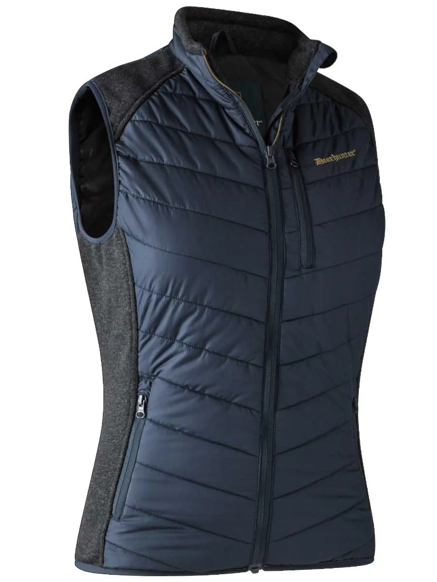 DEERHUNTER Lady Caroline Padded Waistcoat with Knit - Dark Blue