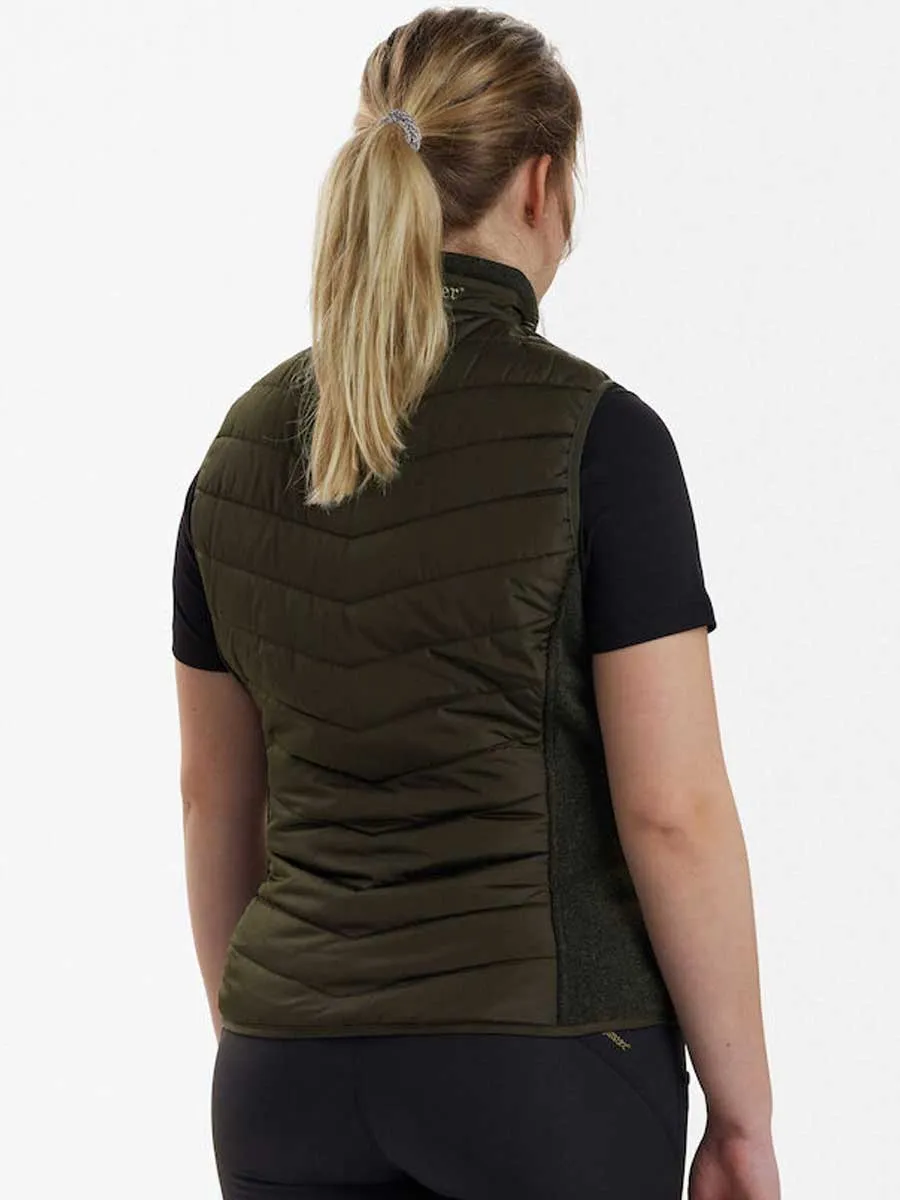 DEERHUNTER Lady Caroline Padded Waistcoat with Knit - Timber