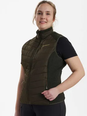 DEERHUNTER Lady Caroline Padded Waistcoat with Knit - Timber