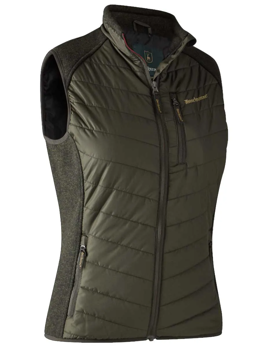 DEERHUNTER Lady Caroline Padded Waistcoat with Knit - Timber