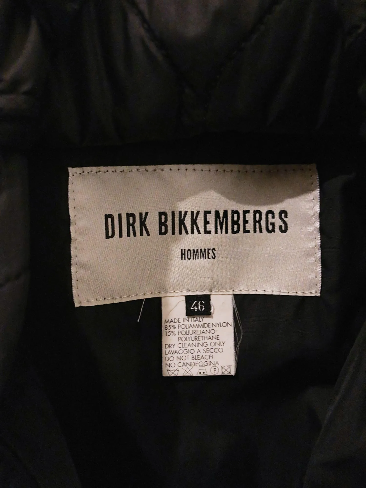 Dirk Bikkembergs 1990s black nylon back cargo pocket coat with removable liner