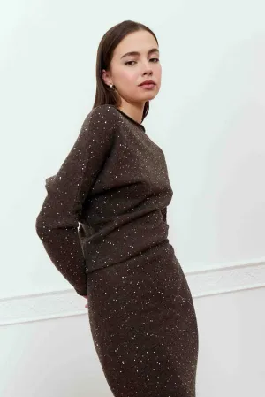 Dèluc - Daphne Knit Dress - Espresso Sparkle