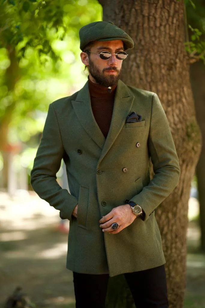 Double Breasted Khaki Cachet Coat