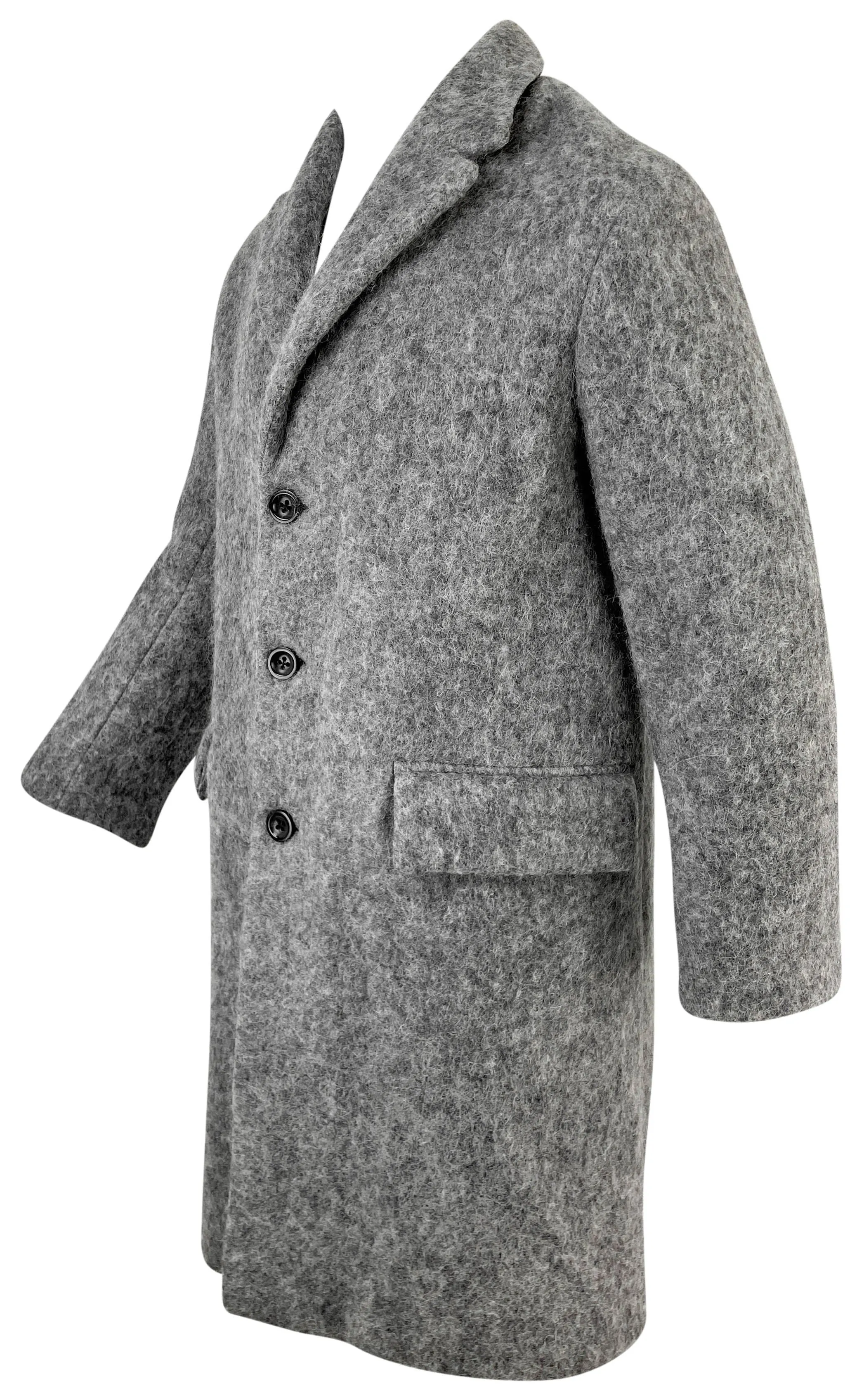 Dries Van Noten Wool Blend Coat in Grey