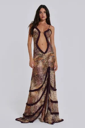 Fatale Maxi Dress in Sunrose