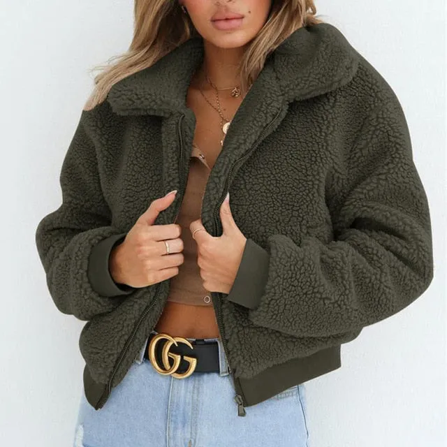 Fluffy Faux Fur Teddy Coat (4 colors)