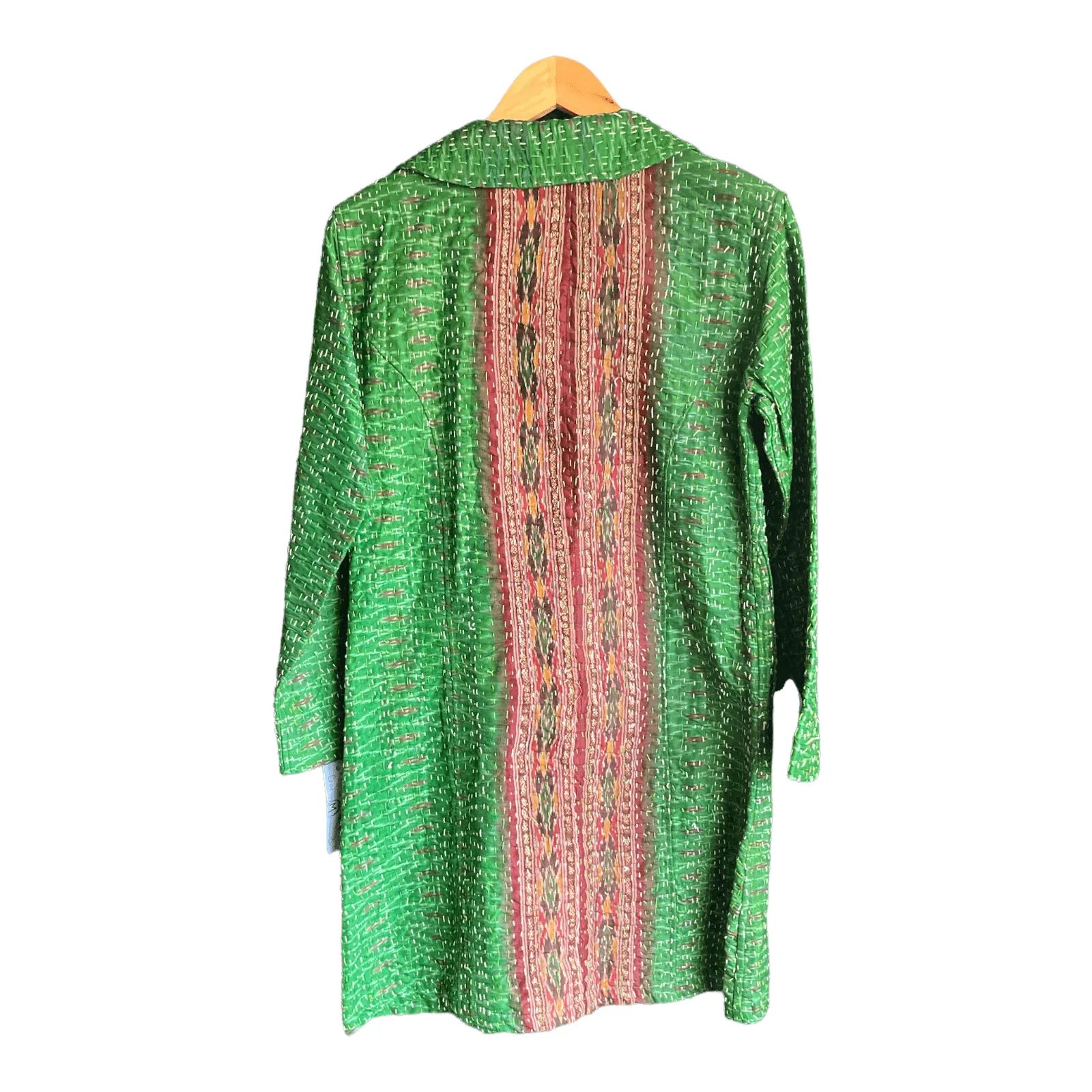 Frangipani Green Multi-Coloured Long Sleeved Coat UK Size 10