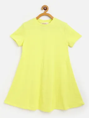 Girls Yellow Rib Tent Dress