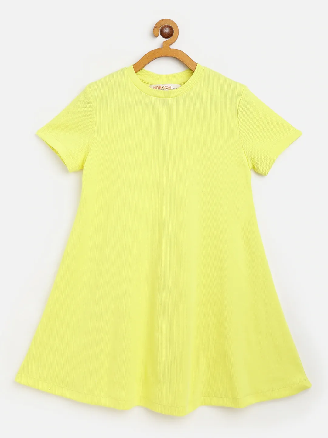 Girls Yellow Rib Tent Dress